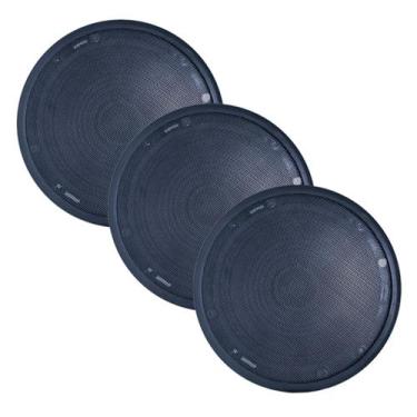 Imagem de Kit 3  Arandelas Pretas 6'' Para Embutir Em Gesso Som Ambiem - ORION