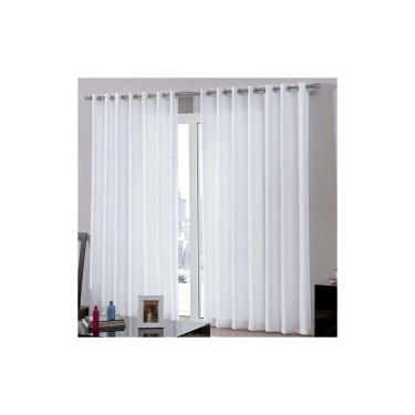 Imagem de Cortina Bella Janela 540x250 cm Duo Bellini Com Forro Corta Luz Branco