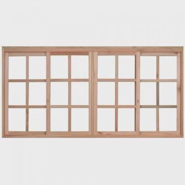 Imagem de Janela de Madeira de Correr 120x150cm Com Caixilho 9,4cm ewk 394 Rondosul