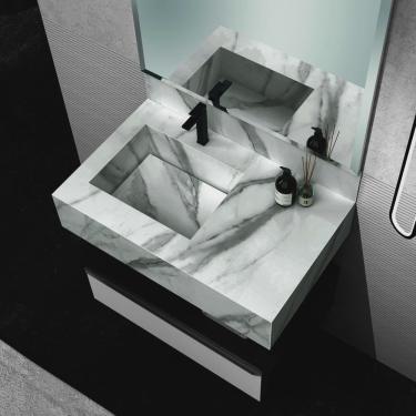 Imagem de Bancada em Porcelanato 80cm com Cuba Esculpida Max Lavatórios