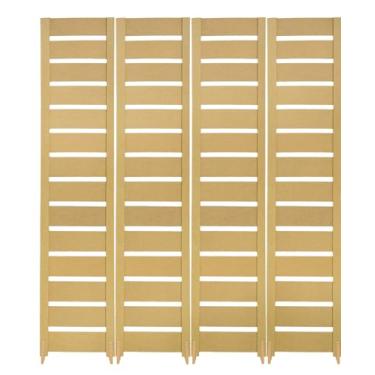 Imagem de Biombo Slim Divisória de Ambiente MDF Reto Com Pés Painel Separador Decoração (4, Horizontal)