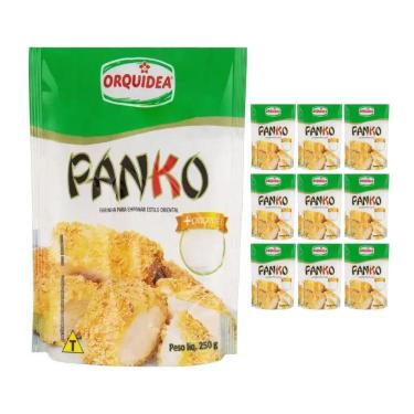 Imagem de Kit Farinha Para Empanar Orquídea Panko Estilo Oriental 250g com 10 unidades