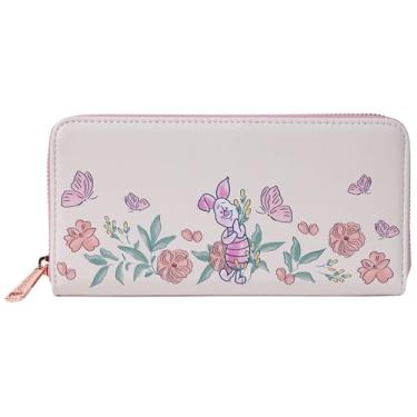 Imagem de Loungefly Carteira Disney Ursinho Pooh com zíper, Rosa, leitão