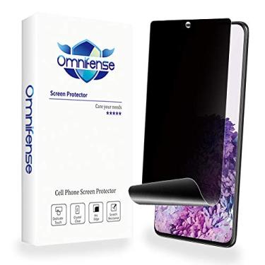 Imagem de Omnifense Película protetora de privacidade para Galaxy S20 [compatível com capas] Película macia adesiva completa [suporte para desbloqueio na tela], Nano Shield de privacidade bidirecional (não