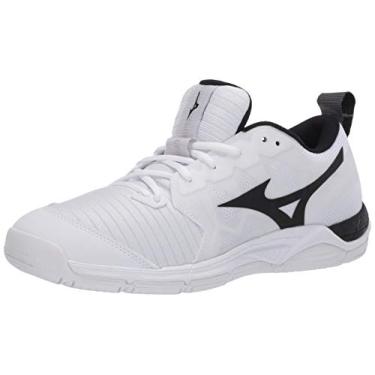 Imagem de Mizuno Tênis de vôlei feminino Wave Supersonic 2, Branco/preto, 8.5