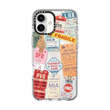 Imagem de CASETIFY Capa transparente para iPhone 16 Plus [não amarela/2 m. Proteção contra quedas de grau militar/compatível com Magsafe] - AirTags - Transparente