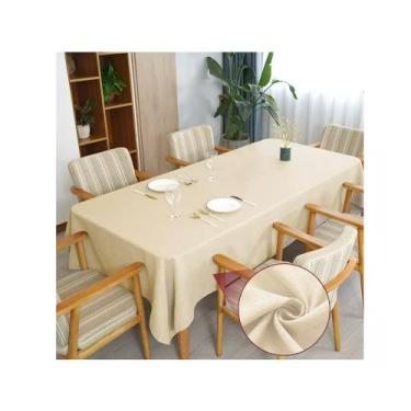 Imagem de Toalha De Mesa Tecido Linho Rustico Para Mesa De Até 10 Lugares - Conf