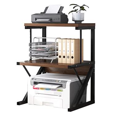 Imagem de Suporte de impressora Suporte de impressora Organzier Prateleira para impressora Escritório Pequeno Rack de Armazenamento de Arquivos Multifuncional Resistente Prateleira de Impressora de Mesa Casa