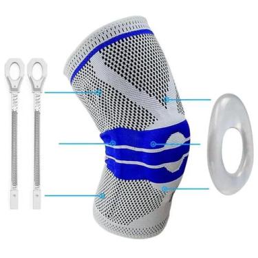 Imagem de Joelheira Compressão com Tala Lateral Ortopédica Articulada Estabiliza