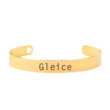 Imagem de Bracelete Personalizado Gravação Nome Gleice Banhado Ouro 18K - 999003340-Feminino