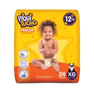 Imagem de Fralda Descartável Infantil Piquitucho Mega Todos os tamanhos (M) (G) 