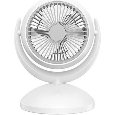 Imagem de Ventilador de Mesa Portátil Tufão23 cm Bateria 2400m Ah4 Velocidades Branco