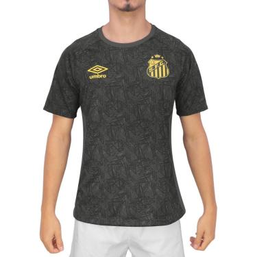 Imagem de Camiseta Umbro Santos Treino 2024 Cinza
