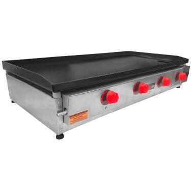 Imagem de Chapa de Lanche Industrial Profissional 5mm à Gás 100x50cm Metalfour