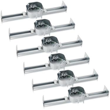 Imagem de Therwen 6 peças de ventilador de teto ajustável caixa elétrica suporte de luz luminárias suporte de montagem de ventilador de teto, 14,2 polegadas de comprimento