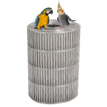 Imagem de A Cerca Do Aviário Galvanizou A Rede De Arame Soldada, Jardim Que Cerca O Cerco Animal 0.9x3.9 Furo Retangular Que Corta Alicates Para Papagaios, Pombos, Gaiolas Do Coelho, Silver, 0.8x5m