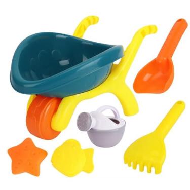 Imagem de JWQFBC Conjunto de Brinquedos de Praia para Crianças, Ferramentas para Escavar Areia, Parque, Caixa de Areia Portátil E Leve para áreas Externas, Carrinho de
