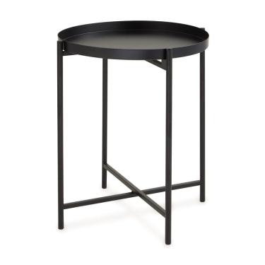 Imagem de Mesa Lateral Pop Redonda Preta - 43x38cm