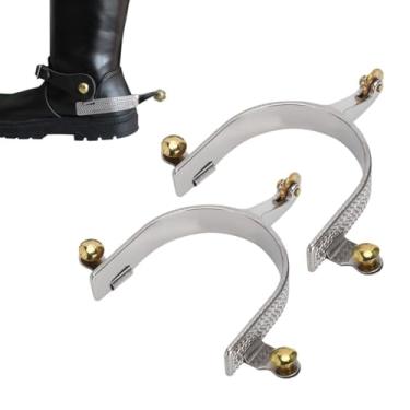 Imagem de Esporas Para Botas De Cowboy, Esporas Masculinas Ocidentais De Aço Inoxidável Com Bola De Rolo Esporas De Cavalo Para Treinamento De Cavalos