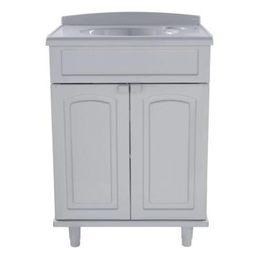 Imagem de Gabinete De Banheiro Lavatório Plástico Gab2 Cinza Astra