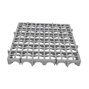 Imagem de Mqetly Painel de grade de piso intertravado para drenagem, almofada de grade de piso espessada para lavagem de carros, chuveiro, cozinha, Cinza