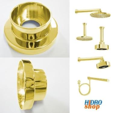 Imagem de Canopla Para Tubo Reto Chuveiro Aquaplus Deca Dourado - 4124183