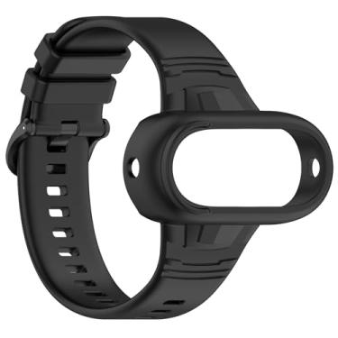 Imagem de MOTONG Pulseira de substituição compatível com Insta360 GO 3S – Pulseira de silicone para relógio de pulso compatível com Insta360 GO 3S/3/2 (preto)