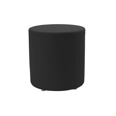 Imagem de Factory Direct Partners Otomano redondo Everday 45,7 cm; banqueta estofada de vinil para espaços pequenos, leve e modular para assentos extras, descanso ou apoio para os pés, 48 cm de altura