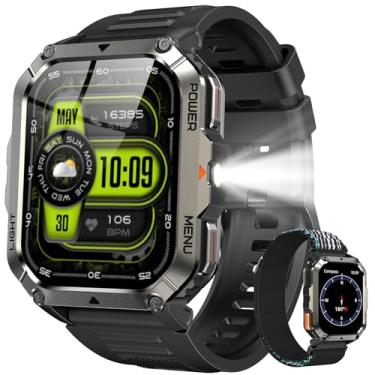 Imagem de Smartwatch Militar 2.01" - Resistência IP68, Bateria 900mAh (20+ Dias), Lanterna e Bússola, 100+ Modos Esportivos, Chamadas Bluetooth - Android/iOS