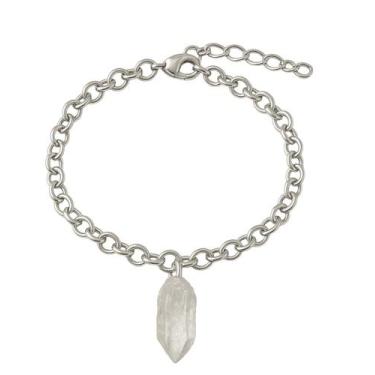 Imagem de Pulseira de Ponta de Cristal - Cristal Natural, Prata 925