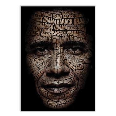Imagem de Placa Decorativa Barack Obama Ilustração Frases Quotes Decoração Poster Quarto Sala