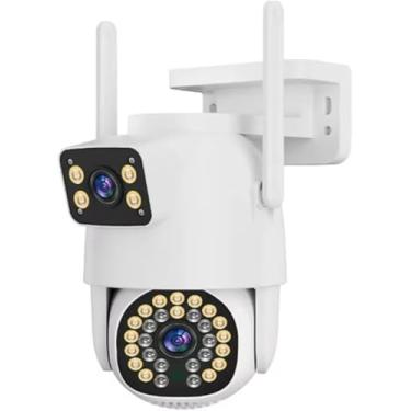 Imagem de Câmara de Segurança Externa Wi-Fi JTZ-9690PRO com Lente Dupla, Resolução Full HD, Visão Noturna Colorida, Detecção de Movimento e Monitorização Remota via App