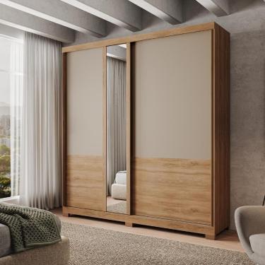 Imagem de Guarda Roupa Casal 2 Portas 4 Gavetas Madrid Carraro Freijó c/ Avelã