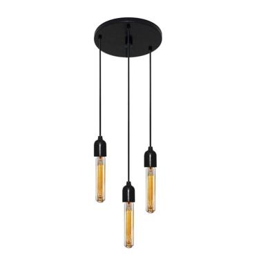 Imagem de Lustre Pendente Luminária Retro Md-4162/3 Suporte Para Lâmpada / Não Inclusa - Bivolt