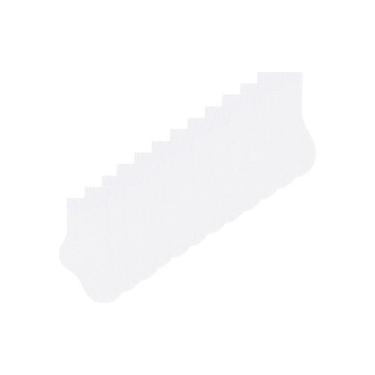 Imagem de Kit 12 Pares de Meias Infantil Cano Médio Selene 1355-001, Branco, 17-