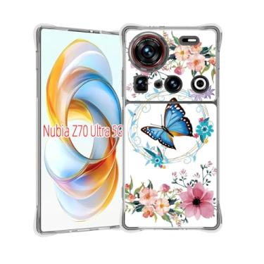 Imagem de jioeuinly Capa compatível com ZTE Nubia Z70 Ultra 5G [proteção espessa de silicone macio][efeito luminoso] YGL-LHD