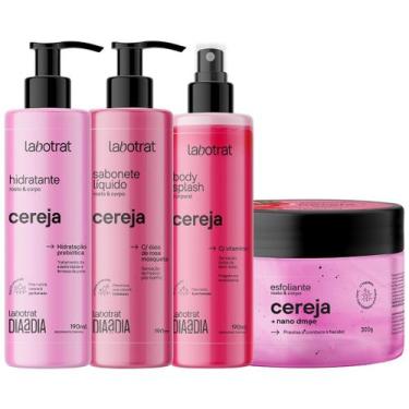 Imagem de Kit Banho Premium Labotrat Cereja Completo 4 Produtos C/ Body Splash C