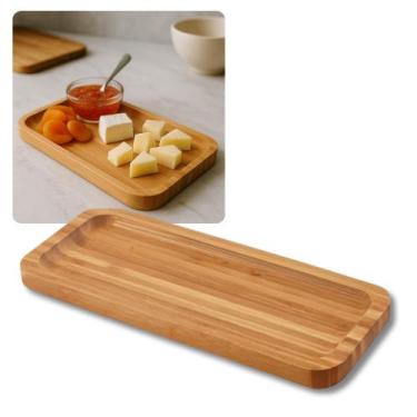 Imagem de Petisqueira de Bambu Retangular 26cm Petiscos - Wellmix