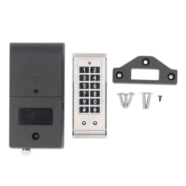 Imagem de MUNEFE BRECHANTE DE Gabinete Eletrônico, aço inoxidável trava de senha eletrônica de gabinete, gaveta de dígitos de código sem chave para sauna gaveta de arquivo de banheiro