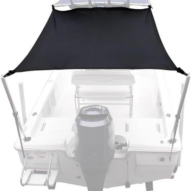 Imagem de Extensão de para-sol para console central de barco T-Top - Capa de toldo de popa marítima, tecido Oxford 600D resistente (não inclui varas) (tamanho D)