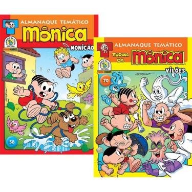 Imagem de Kit Gibi da Mônica Almanaque Temático Monicão e Vilões, 162 Páginas - 