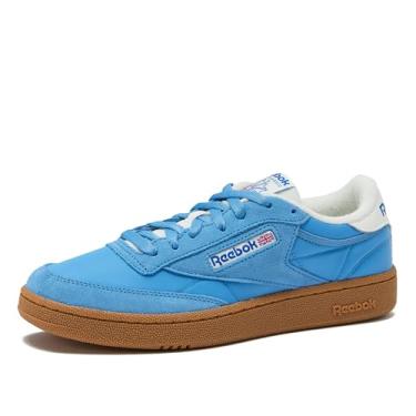 Imagem de Reebok Tênis masculino Club C 85, casual, moderno, branco, Azul essencial/giz/chiclete, 36