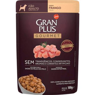 Imagem de Gran Plus Gourmet Sache Caes Ad. Frango 100g