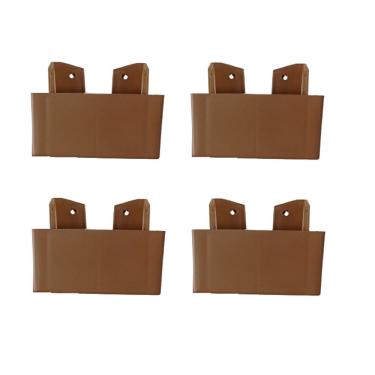 Imagem de Kit 4 Pés Para Guarda Roupas Armários Multiuso Roman Marrom