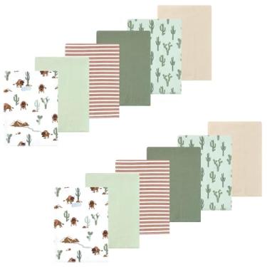 Imagem de Luvable Friends Hudson Baby Flanela Burp Panos, conjunto com 12 unidades, Trilha da floresta, 14x20 inches