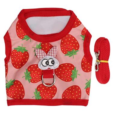 Imagem de Alça de arnês macia intercambiável para hamster Urso Dourado Coelho Pet Coelhinho Roupas Pequena