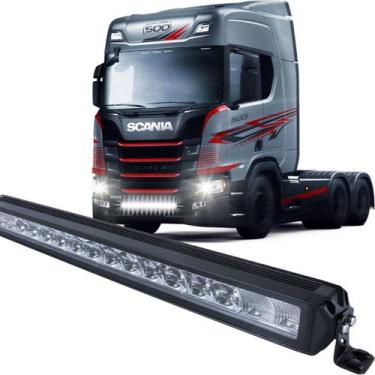 Imagem de Barra de Led Auxiliar Caminhão Carreta 24 Leds 86W 81,3cm - Shocklight