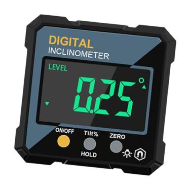 Imagem de IEUDNS Medidor de ângulo digital, inclinômetro, localizador de ângulo para marcenaria, alcance de 4x90 graus com luz de fundo IP54 à prova d'água