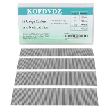 Imagem de Kofdvdz Pregos Brad 18GA, pregos de aço inoxidável 304 com acabamento pequeno para pistolas pneumáticas e elétricas, convenientes para uma variedade de projetos de trabalho