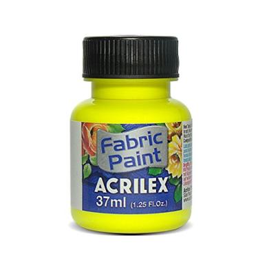 Imagem de Tinta Para Tecido Fluorescente, Acrilex, Amarelo Limão, 37 ml